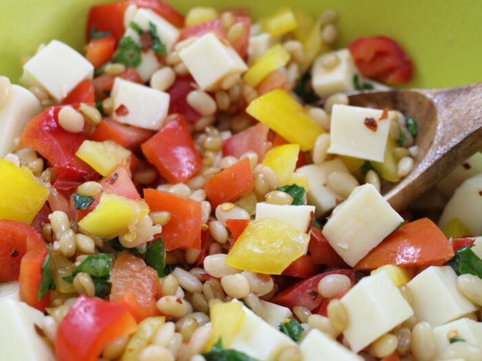 Caprese salad close up