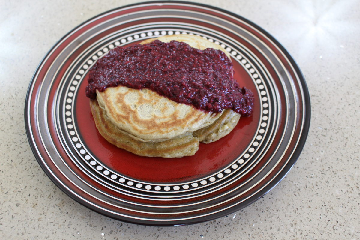 wild rice pancake with wojape