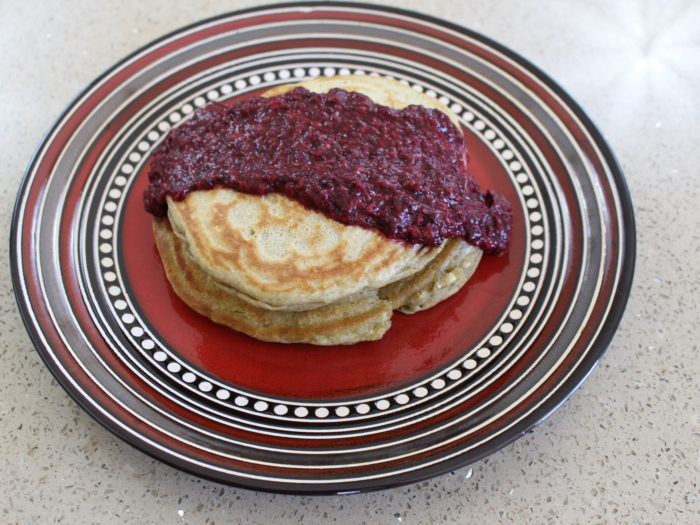 wild rice pancake with wojape