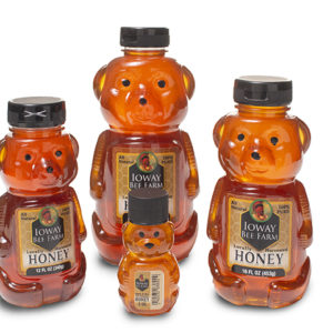 bottles of Ioway Bee Farm honey