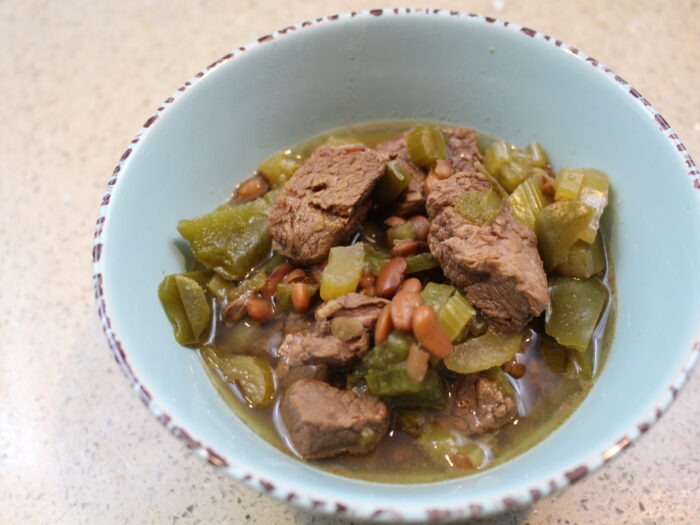 Elk Stew with Tepary Beans