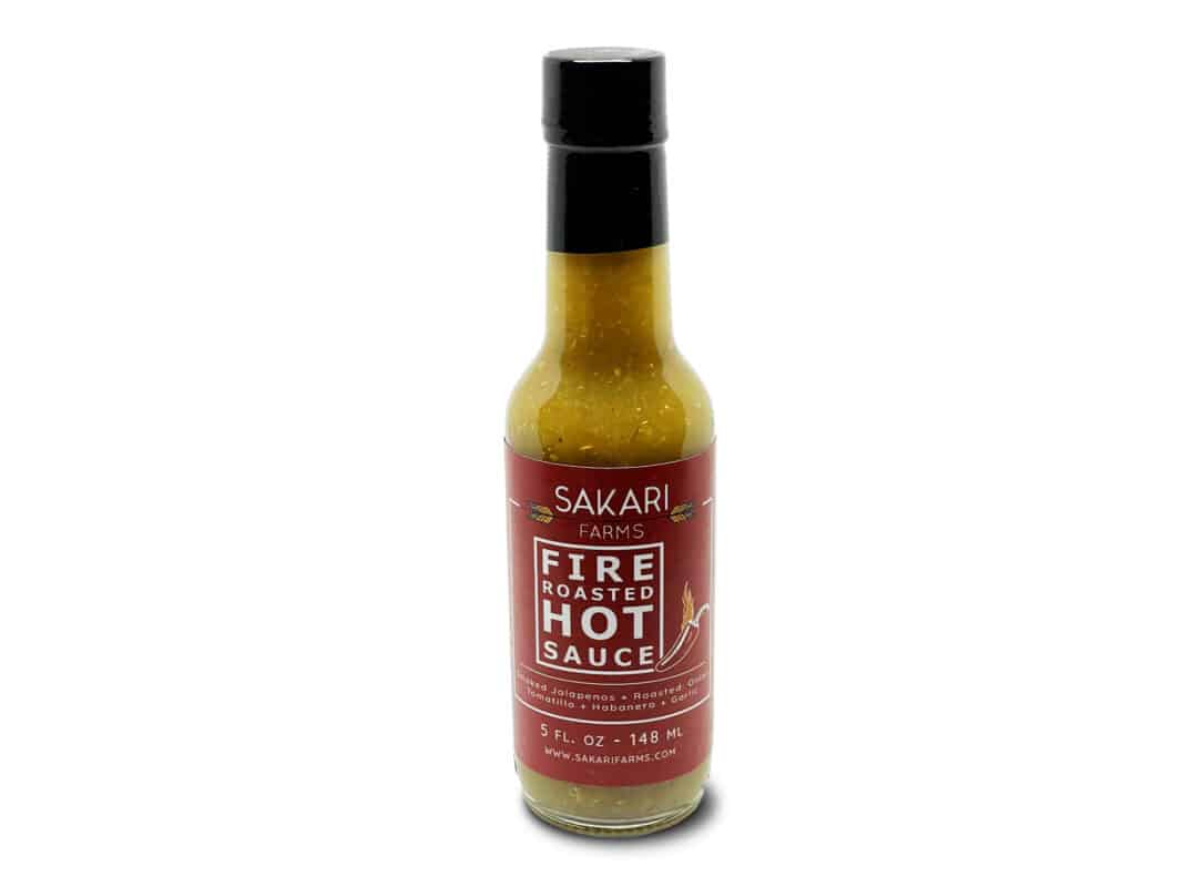 bottle of fire roasted hot sauce