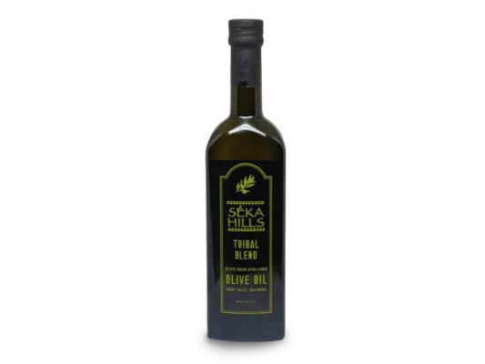 Bottle of Seka Hills Tribal Blend Olive Oil