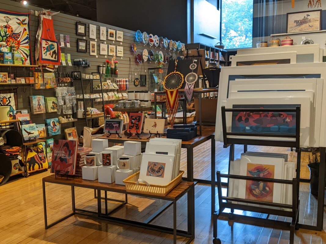 interior of South Dakota Art Museum store