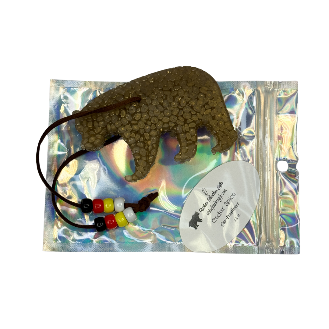 White Feather Gifts, Cedar Spice Air Freshener - Sweetgrass Trading Co