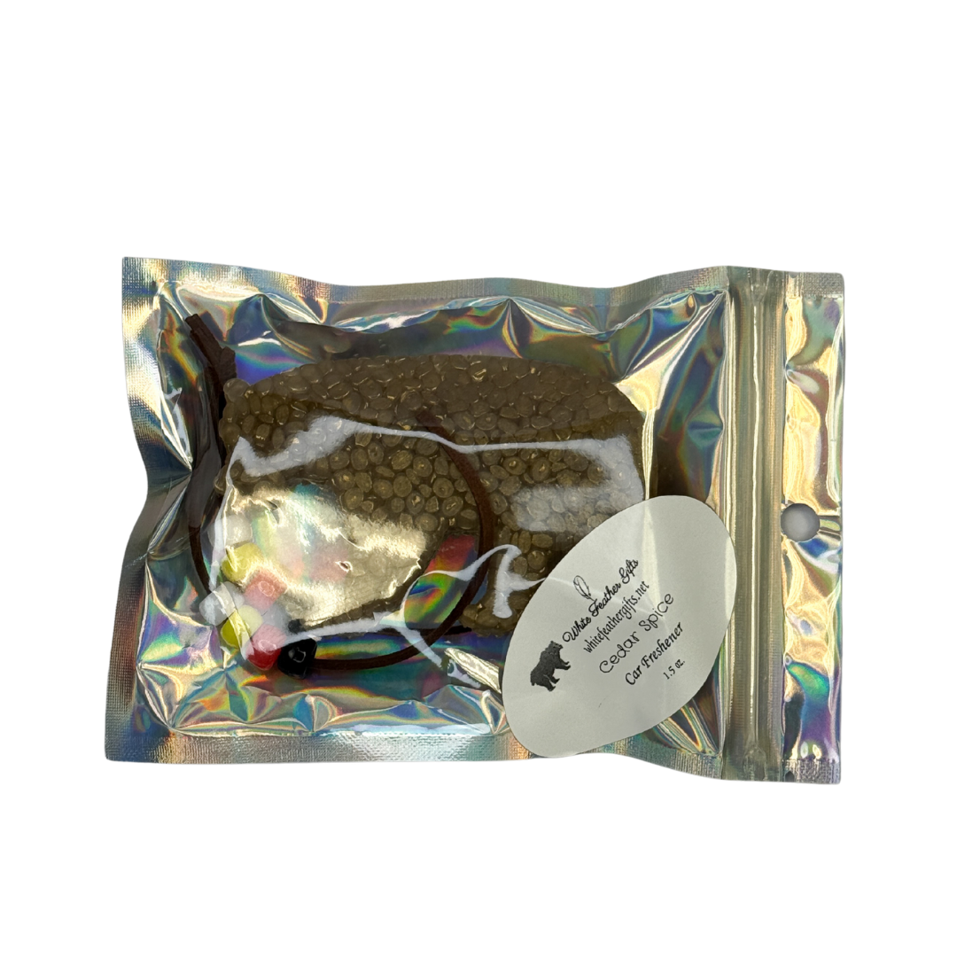 White Feather Gifts, Cedar Spice Air Freshener - Sweetgrass Trading Co